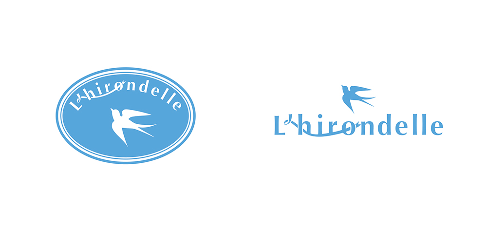 カフェ「L'hirondelle」ロゴ　| 東京大田区のデザイン事務所SOOUKはイベントのフライヤーや会社／お店のロゴ・各種印刷物など広告制作を行っております。