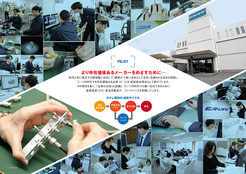 カナレ電気株式会社　パンフレット　| 東京大田区のデザイン事務所SOOUKはイベントのフライヤーや会社／お店のロゴ・各種印刷物など広告制作を行っております。