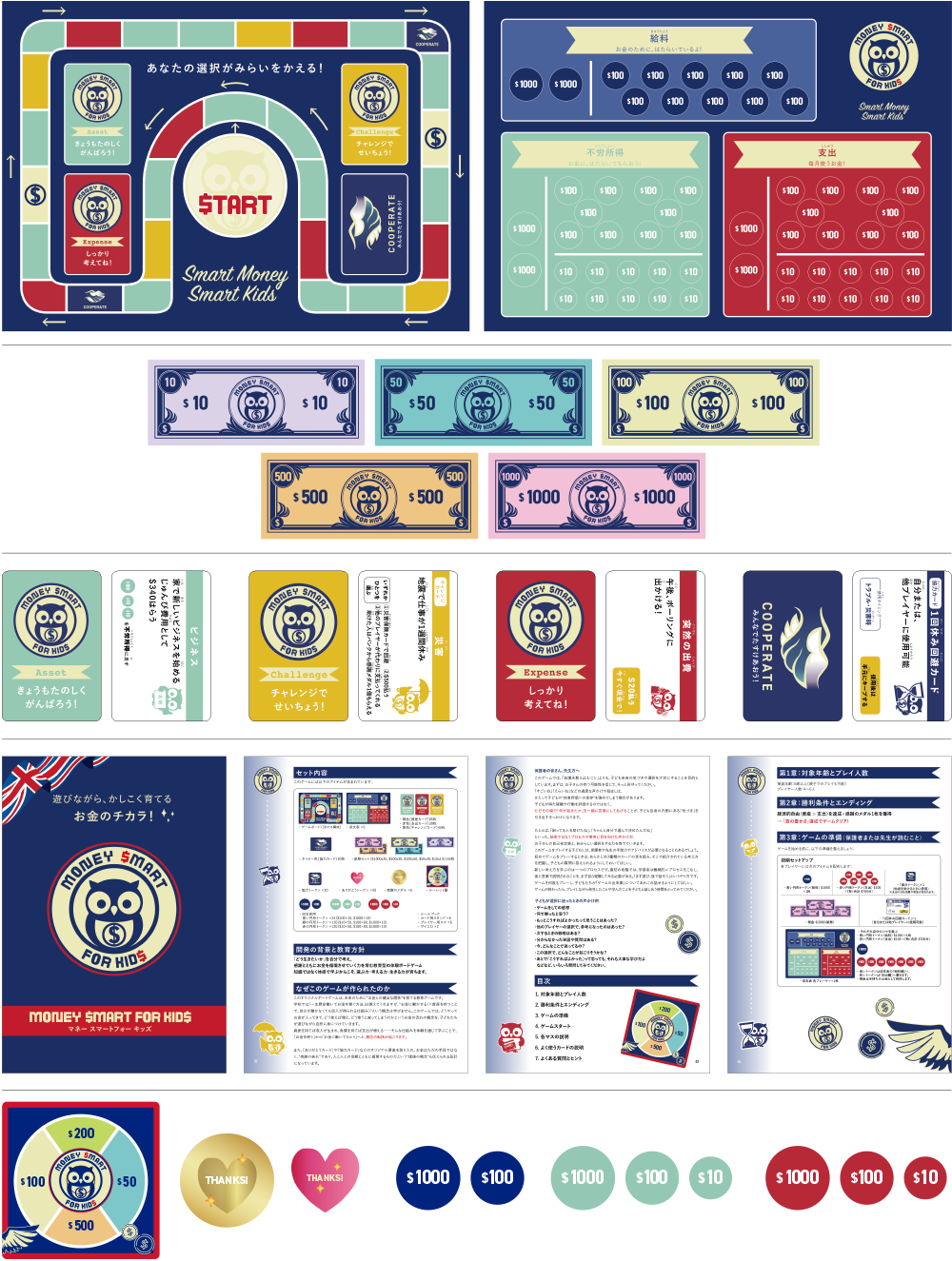 ボードゲーム「MONEY SMART FOR KIDS」デザイン